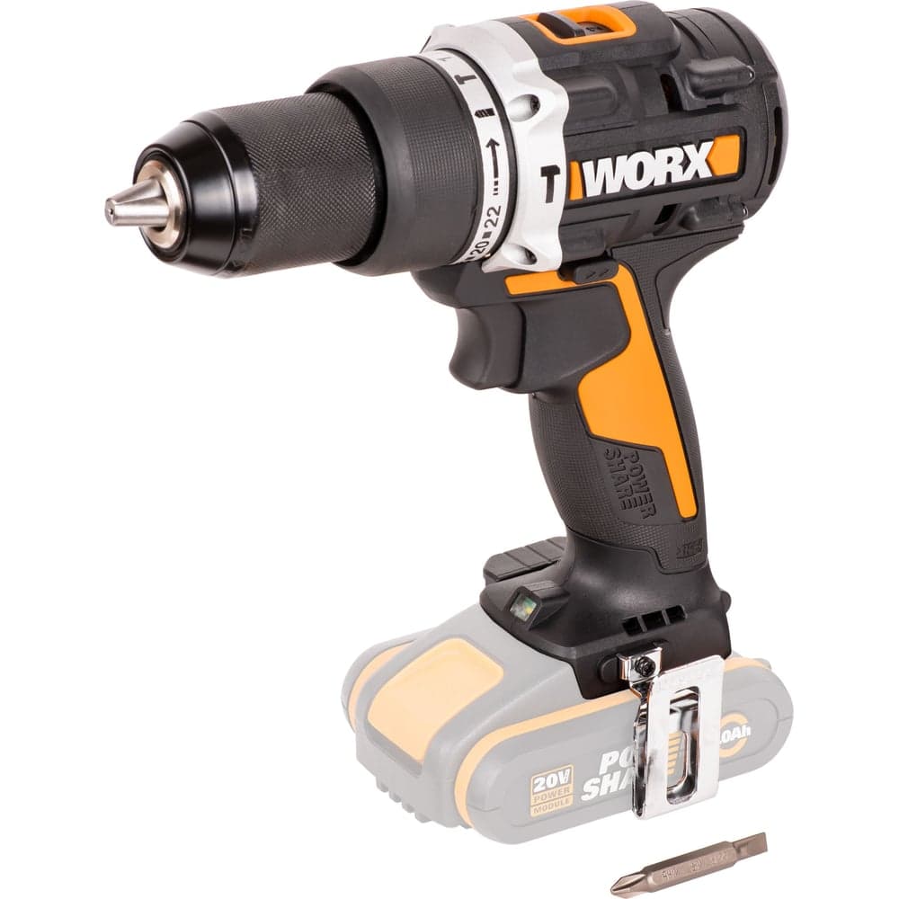 Ударная аккумуляторная дрель-шуруповерт WORX 60 Нм, 20 В, бесщеточная, без АКБ и ЗУ WX352.9 — фото 6
