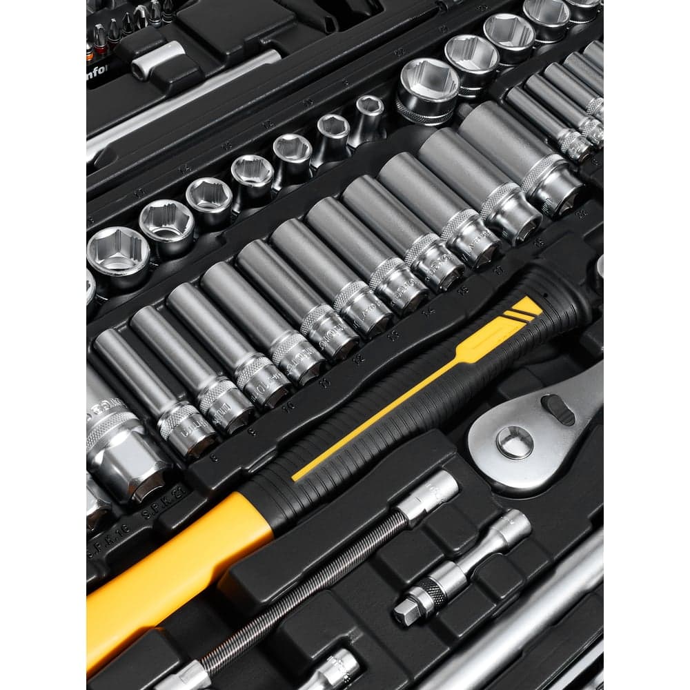 Набор инструментов Inforce 150 предметов 1/2" & 3/8" & 1/4", Сталь Cr-V, Сталь Cr-V, Профессиональный, 06-07-21 — фото 10