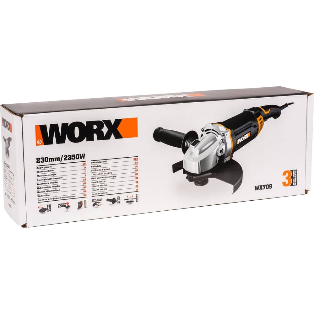 Угловая шлифовальная машина WORX 2350 Вт, 230 мм, коробка WX709 — фото 6