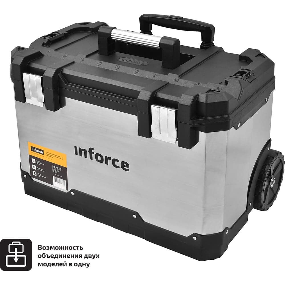 Металлопластиковый ящик для инструментов 24" на колесах Inforce 06-20-09