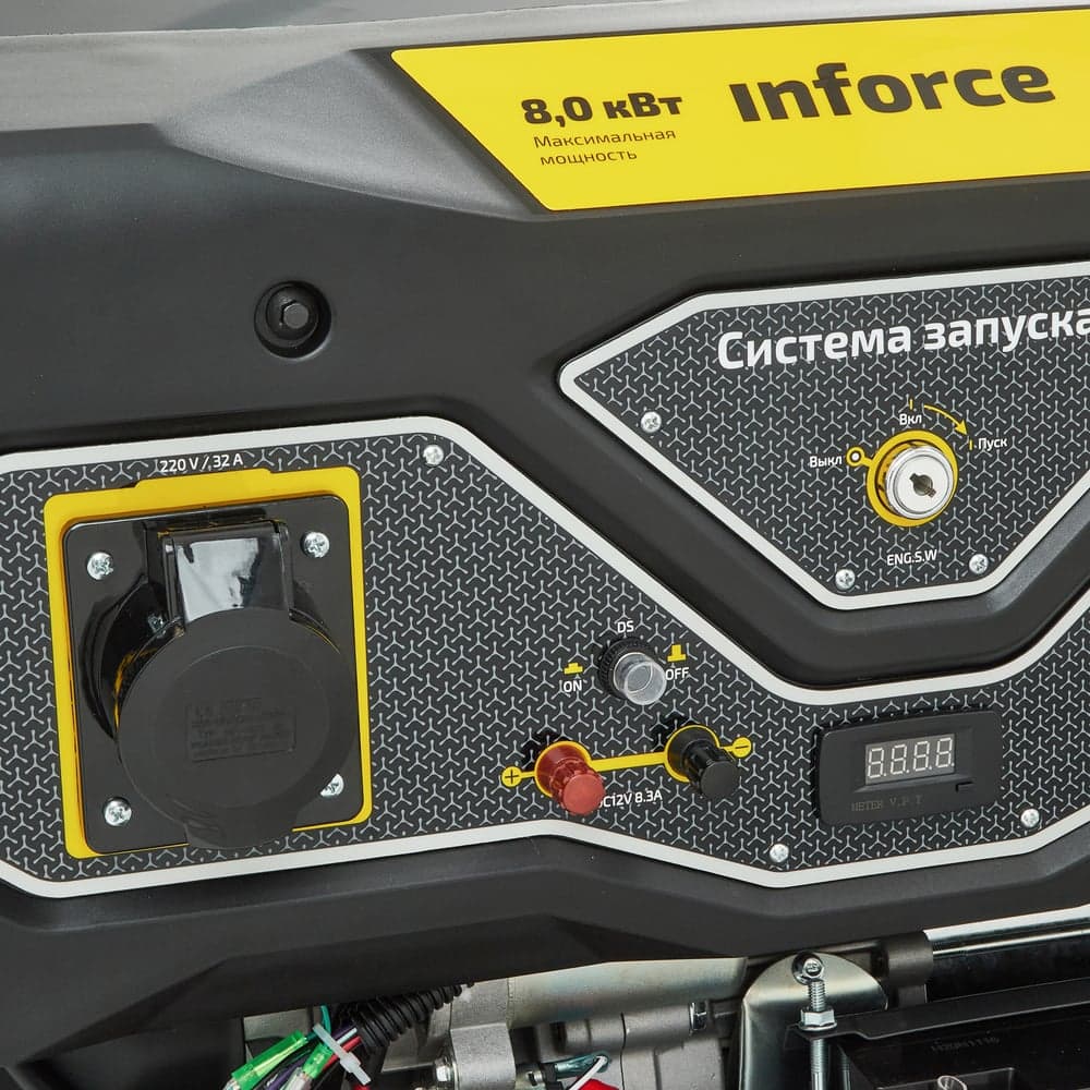 Бензиновый генератор (8 кВт; эл.стартер; ATS, колёса и ручки) Inforce GL 8000 04-03-16 — фото 11