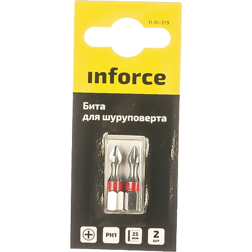 Бита (2 шт; PH1; 25 мм) для шуруповерта Inforce 11-01-379 — фото 6