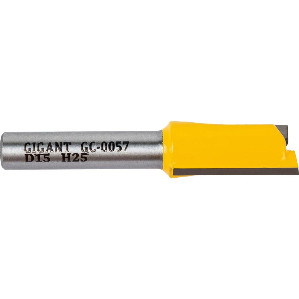 Фреза пазовая прямая D15 мм, H25 мм, хвостовик 8 мм Gigant GC-0057 — фото 2