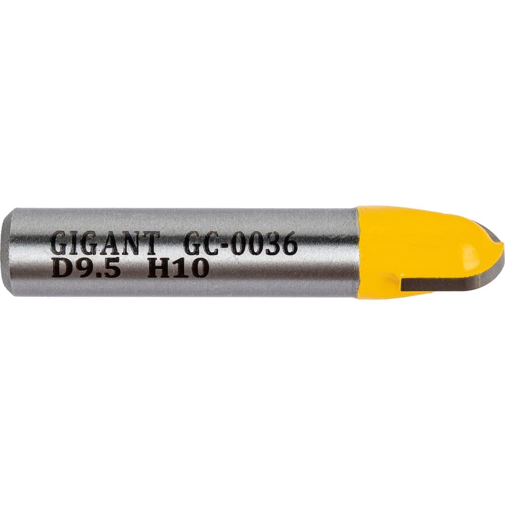 Фреза пазовая гальтельная D9.5 мм, H10 мм, R4.8 мм, хвостовик 8 мм Gigant GC-0036 — фото 2