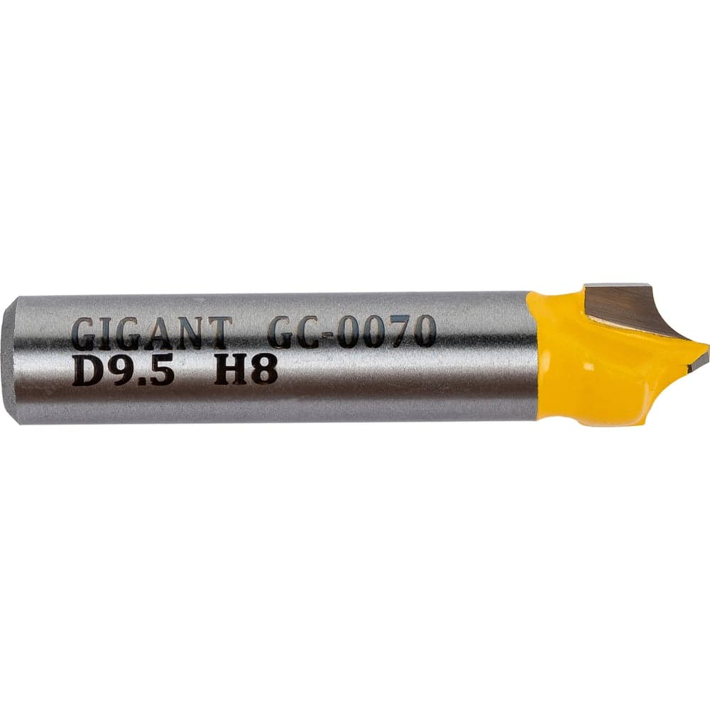 Фреза пазовая фасонная D9.5 мм, H8 мм, R4 мм, хвостовик 8 мм Gigant GC-0070 — фото 2