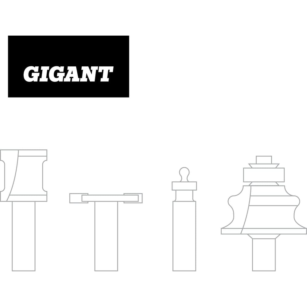 Набор фрез 4 шт для изготовления шарнирных соединений хвостовик 12 мм Gigant GC-0072 — фото 10