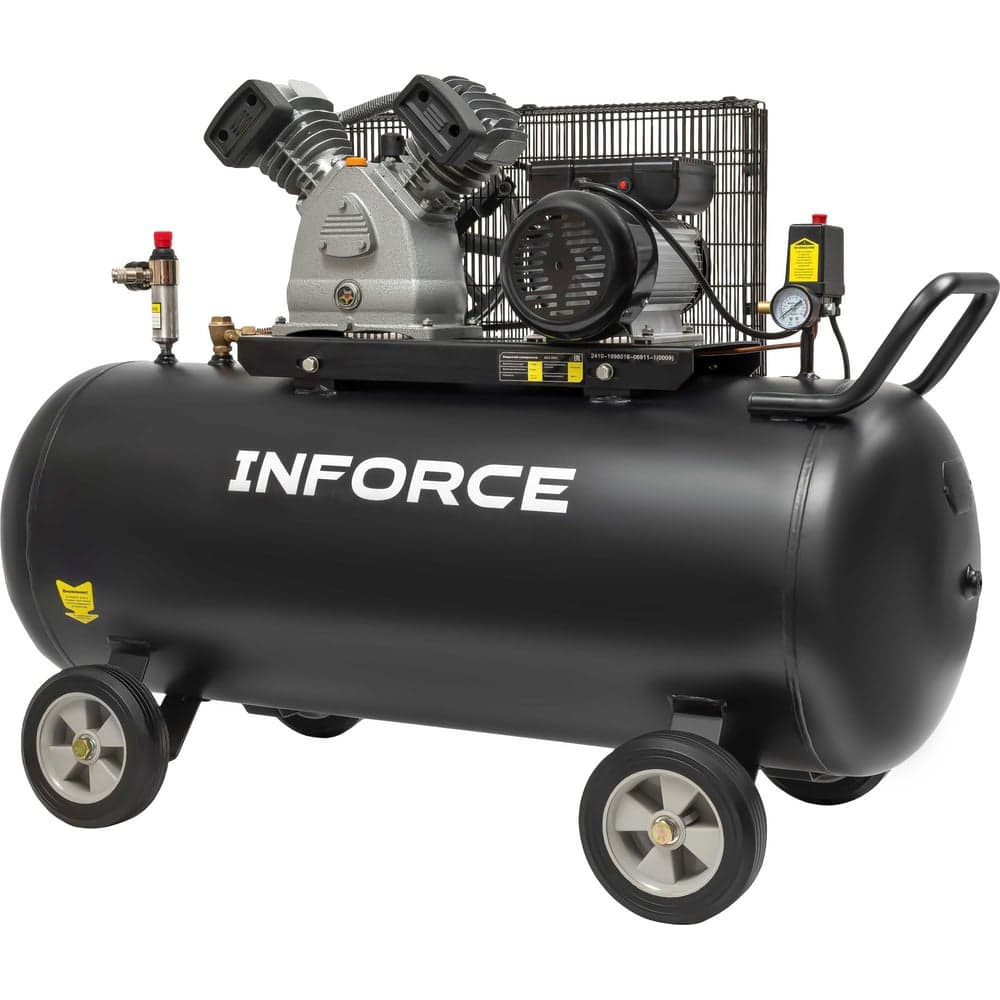 Ременной компрессор (200 л; 10 бар; 412 л/мин) Inforce BCX-200L — фото 7