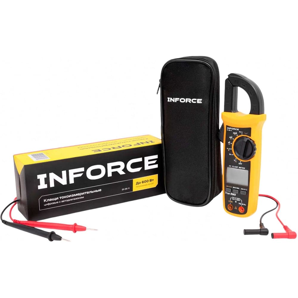 Токоизмерительные цифровые клещи Inforce с автодиапазоном 01-05-11 — фото 11