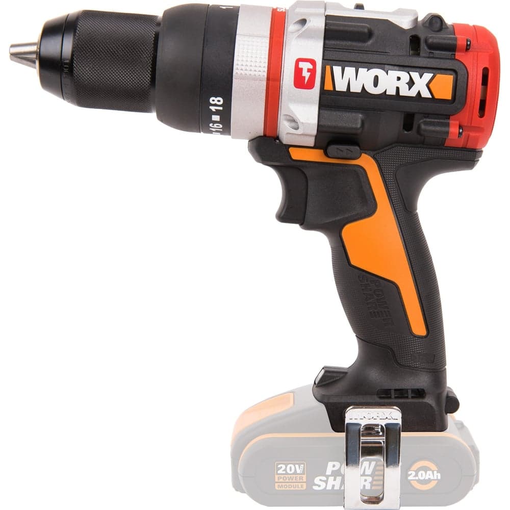 Аккумуляторная ударная дрель-шуруповерт WORX  20 В, 60 Нм, бесщеточная, без АКБ и ЗУ WX354.9 — фото 2
