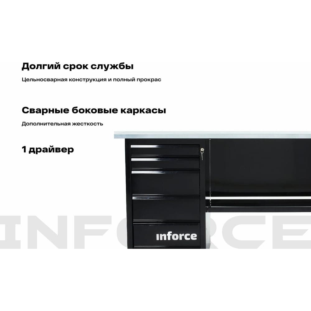 Верстак с драйвером Inforce 1600х686х845 LW-2 допустимая нагрузка на стол 1000кг, 05-01-006 — фото 3