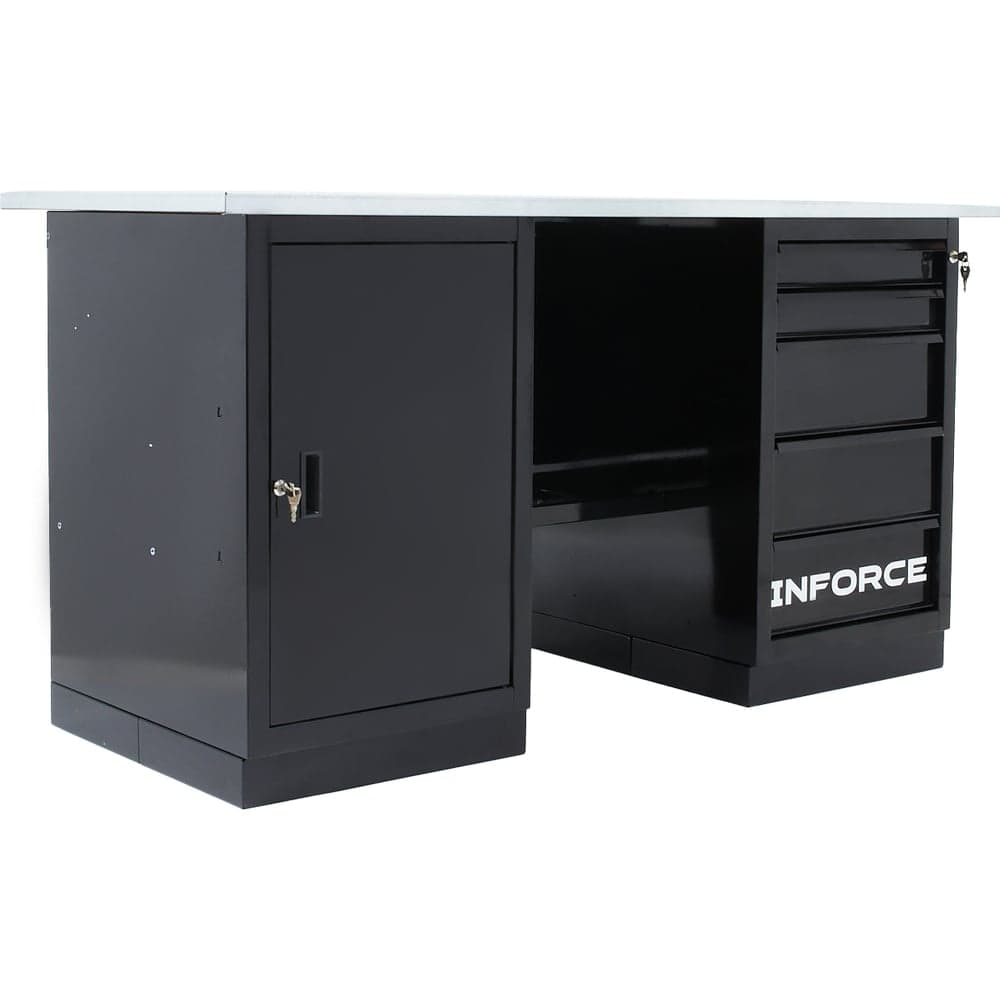 Верстак с драйвером и тумбой Inforce 1600х686х845 LW-3, допустимая нагрузка на стол 1000кг, 05-01-007 — фото 5