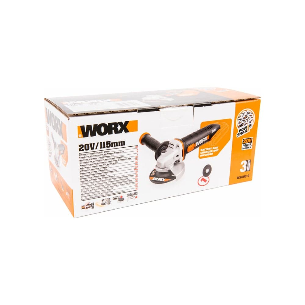 Аккумуляторная угловая шлифмашина WORX WX800.9 — фото 13