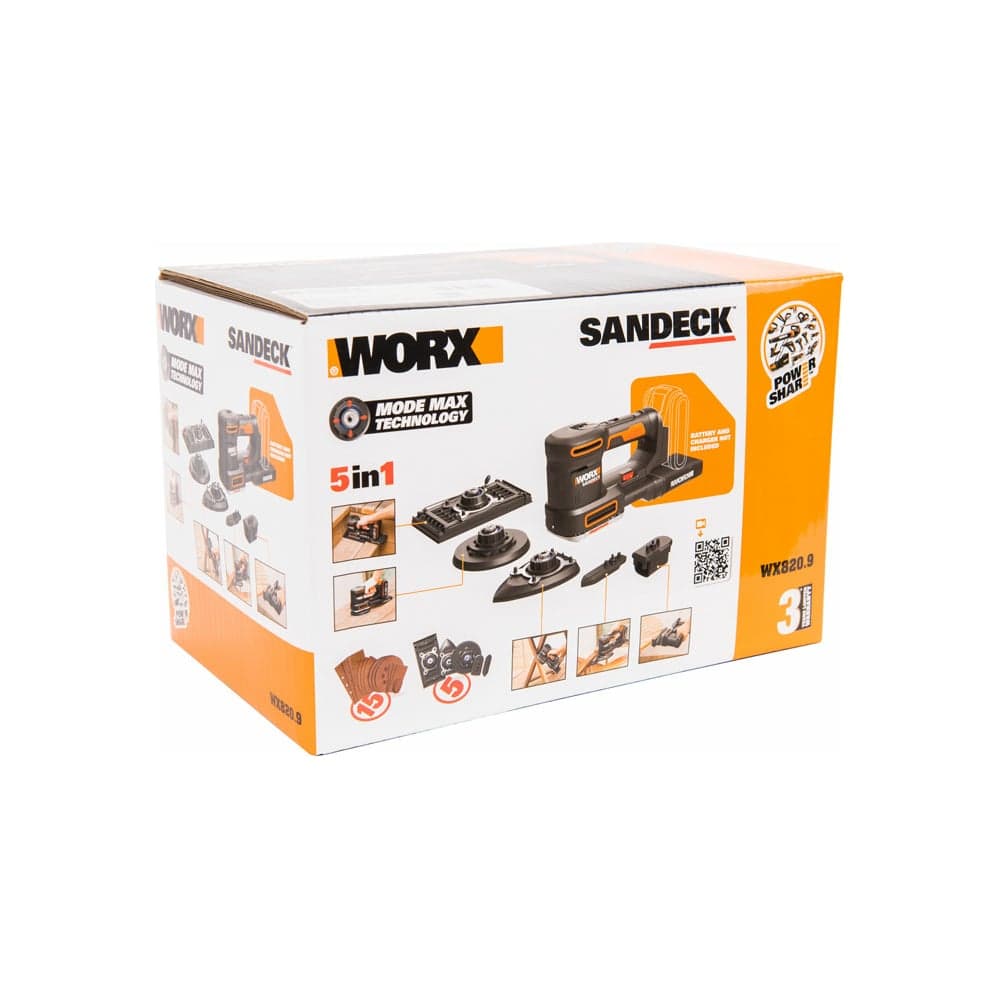 Аккумуляторная виброшлифмашина WORX WX820.9 — фото 12