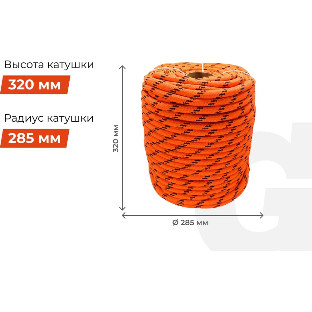 Плетеная веревка Gigant п/п, 32 пряди, 16мм х 100м HRS-06 — фото 5