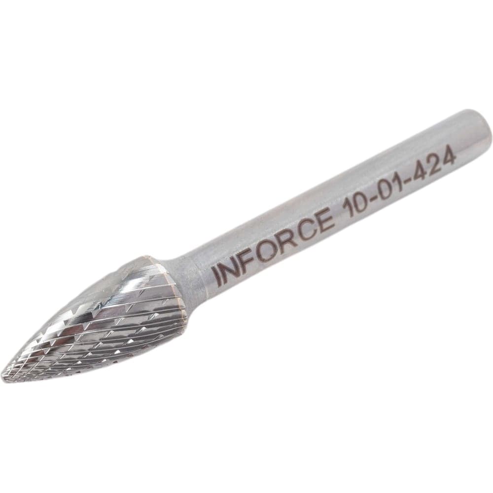 Бор-фреза форма G /парабола с заостренной головой DC 10х20/65 хв. 6 мм Inforce 10-01-424 — фото 3