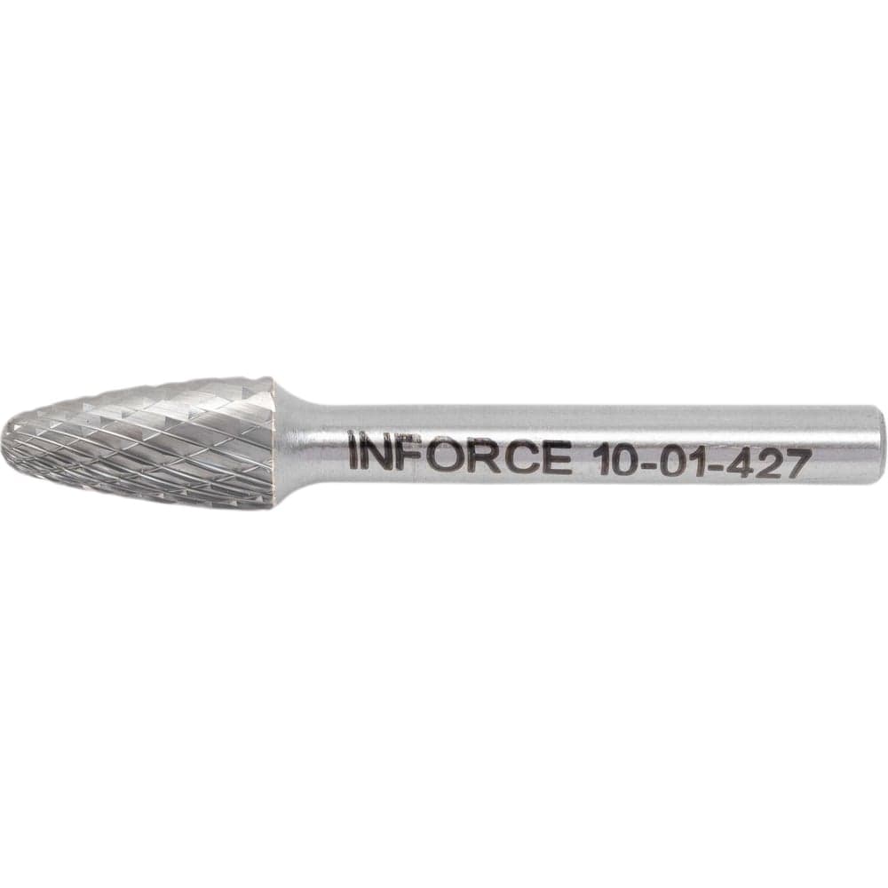 Бор-фреза форма F /парабола с закругленной головой/ DC 10х20/65 хв. 6 мм Inforce 10-01-427