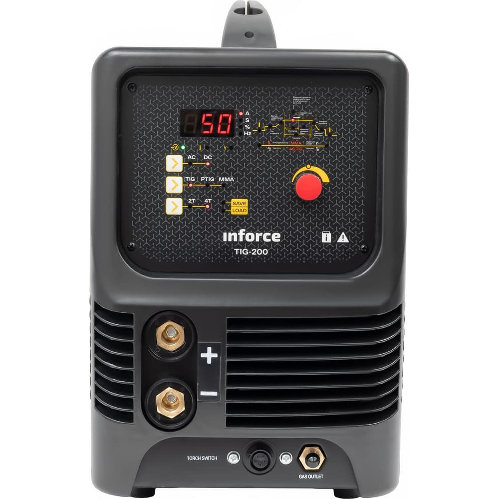 Аргонодуговой сварочный инвертор (200 А; поджиг HF; Pulse, ПВ 75%) Inforce TIG-200 04-08-04 — фото 2