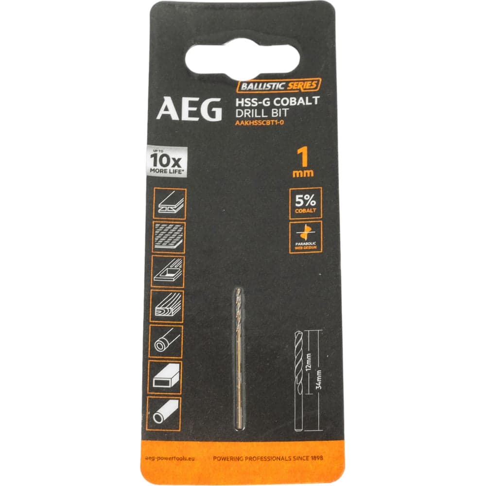 Сверло по металлу HSS-Co (1х12х34 мм) AEG AAKHSSCBT1-0 4932479321 — фото 4