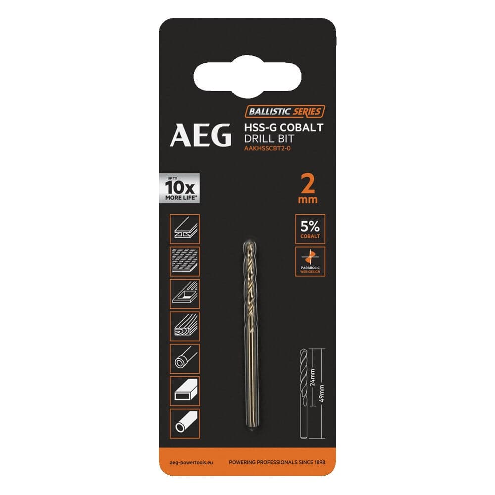 Сверло по металлу HSS-Co (2х24х49 мм) AEG AAKHSSCBT2-0 4932479323