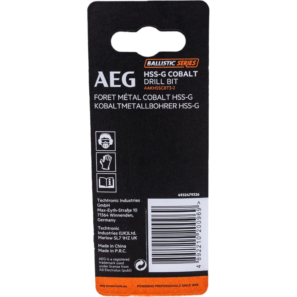 Сверло по металлу HSS-Co (3.2х36х65 мм) AEG AAKHSSCBT3-2 4932479326 — фото 3