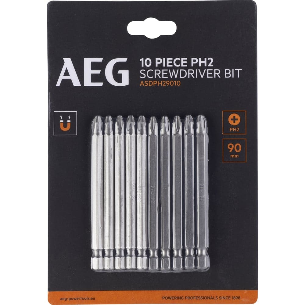 Биты 10 шт, РН2, 90 мм AEG ASDPH29010 4932479510