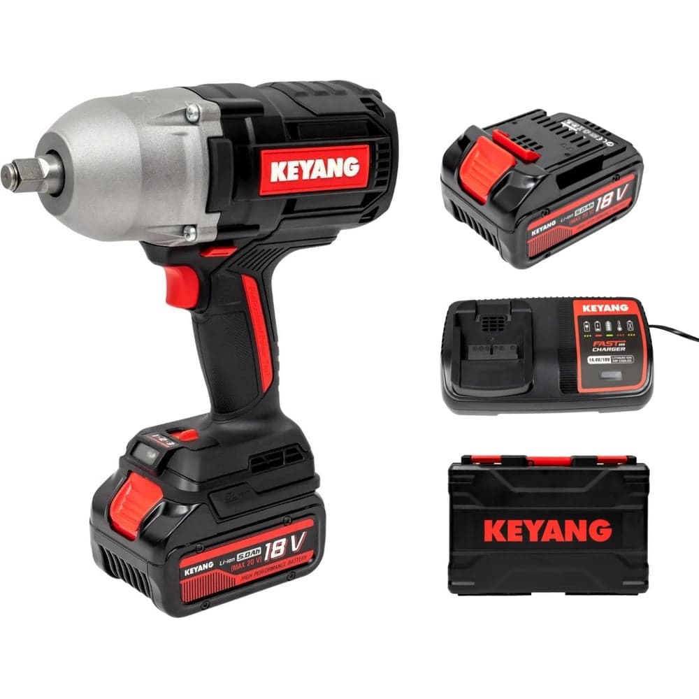 Аккумуляторный ударный гайковерт KEYANG IW20BLH-1000V (Set)