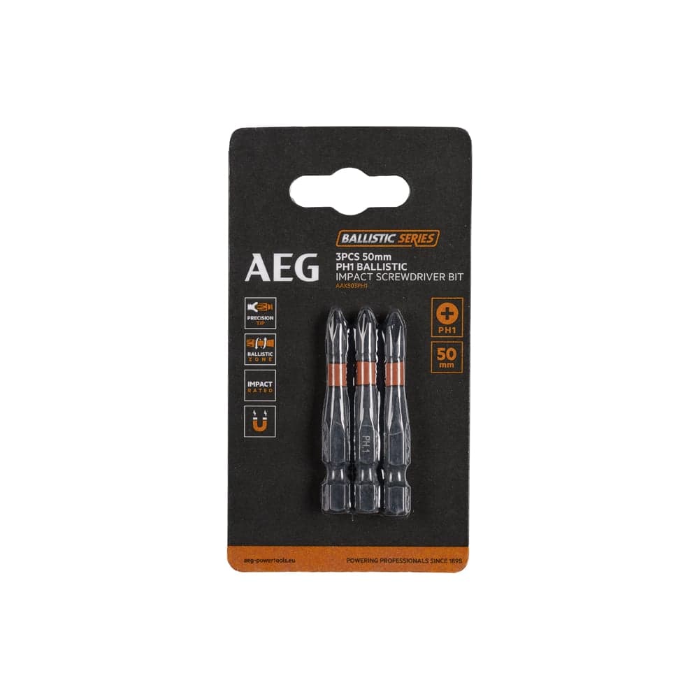 Биты ударные AAK503PH1 (3 шт; PH1; 50 мм) AEG 4932479180