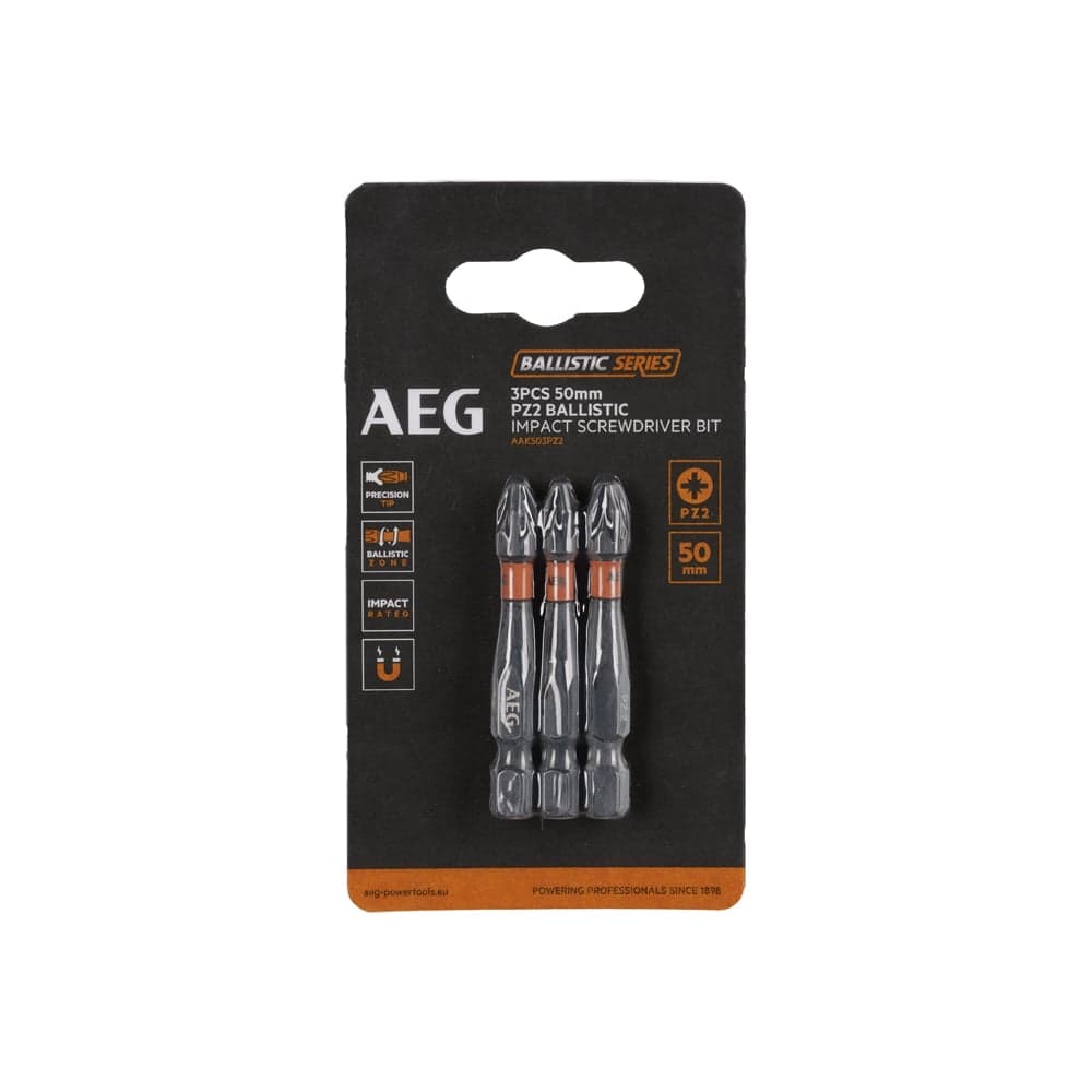 Биты ударные AAK503PZ2 (3 шт; PZ2; 50 мм) AEG 4932479184