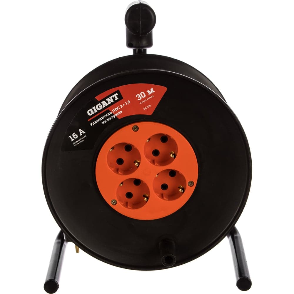 Удлинитель Gigant ПВС 2x1,5 30м на катушке 80070
