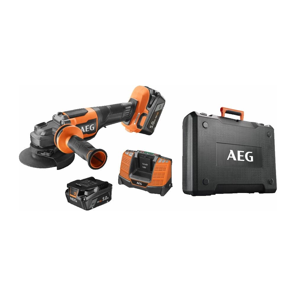 Углошлифмашина AEG BEWS18-125BLPX2-502C 125 мм, 18В 4935480858