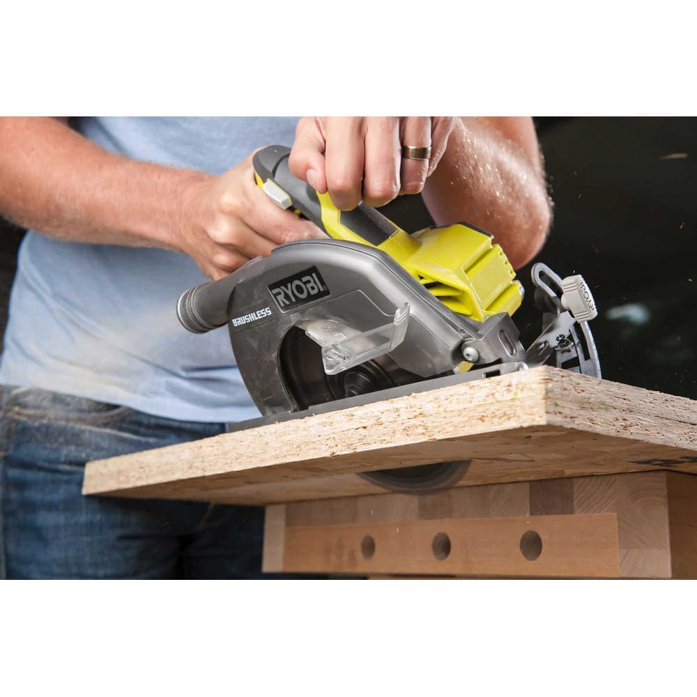Бесщеточная циркулярная пила Ryobi ONE+ R18CS7-0 5133002890 — фото 7
