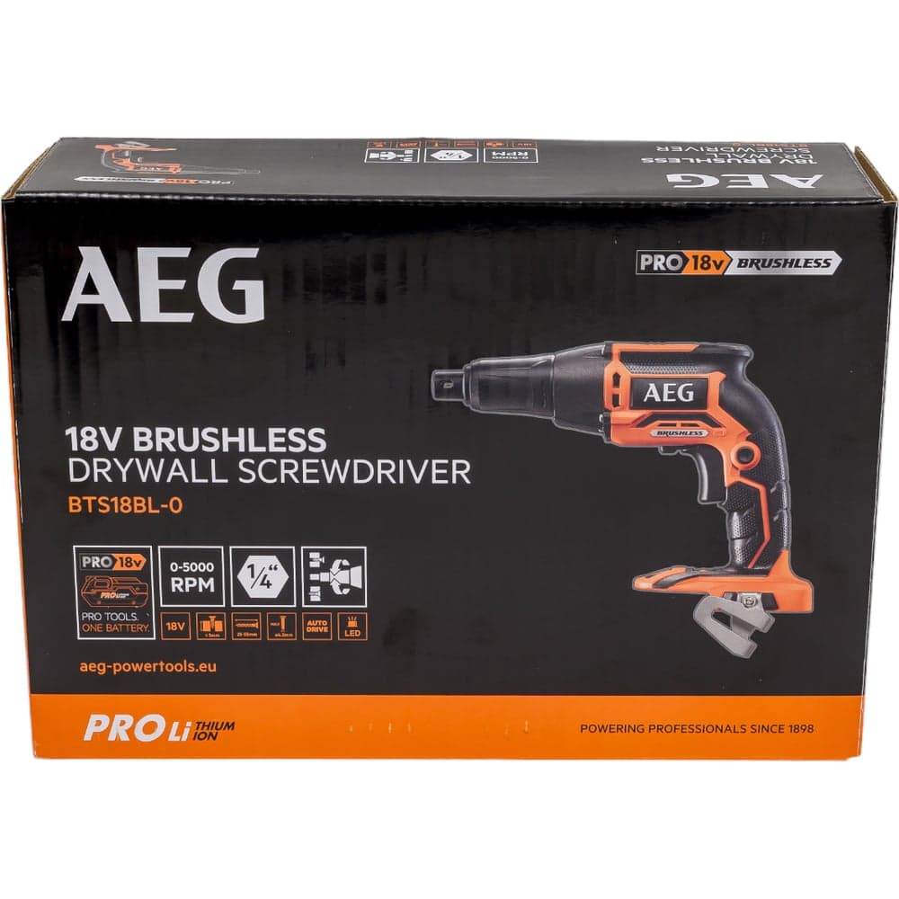 Бесщеточный шуруповерт для гипсокартона AEG BTS18BL-0 18В без аккумулятора в комплекте 4935459620 — фото 14
