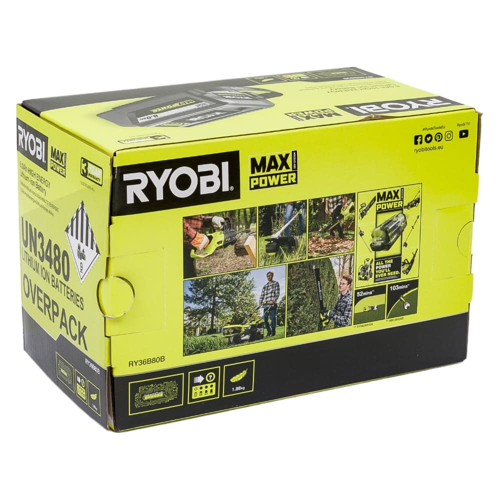 Аккумулятор RY36B80B 36В, 8 А*ч Ryobi 5133005911 — фото 4