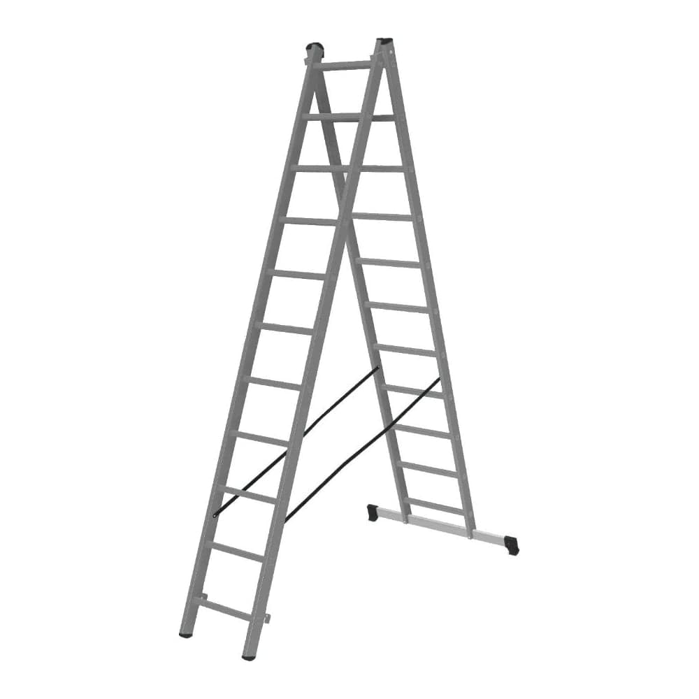 Двухсекционная лестница 11 ступеней Gigant L-02 2х11