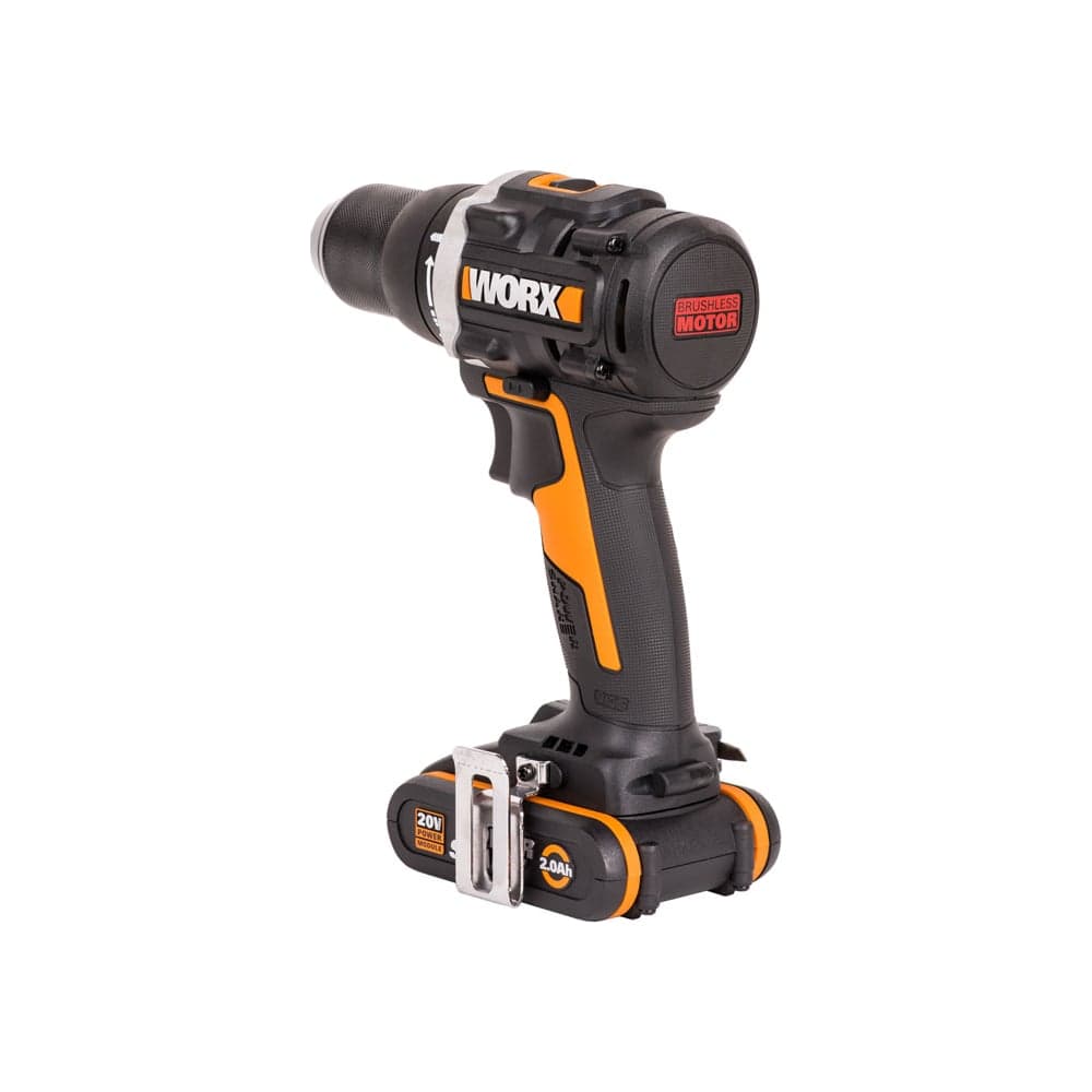 Аккумуляторная бесщёточная дрель-шуруповерт WORX 20В, 60Нм, бесщеточная, 2Ач х2, ЗУ, кейс WX102 — фото 3