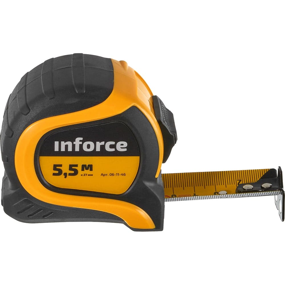 Измерительная рулетка с нейлоновой лентой и магнитным зацепом 5.5x27мм Inforce 06-11-46 — фото 3