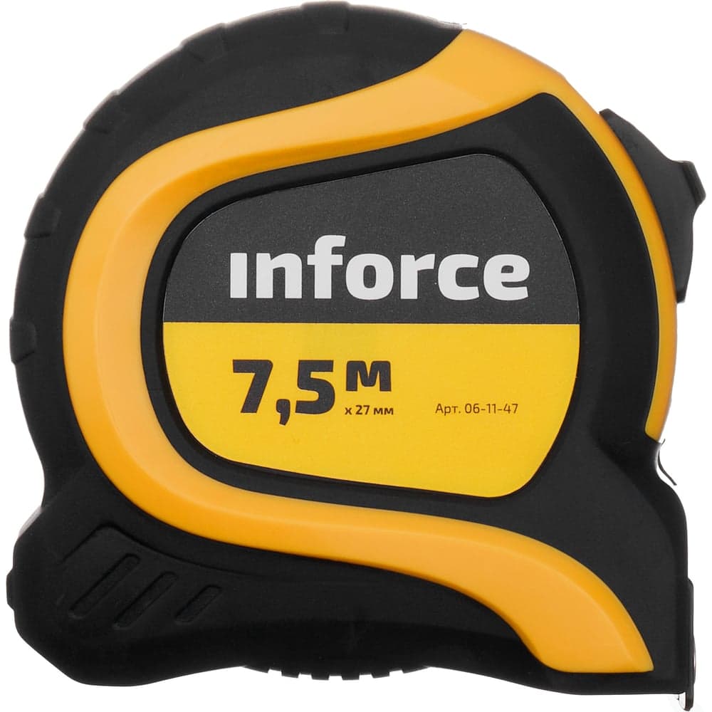 Измерительная рулетка с нейлоновой лентой и магнитным зацепом 7.5x27мм Inforce 06-11-47 — фото 2