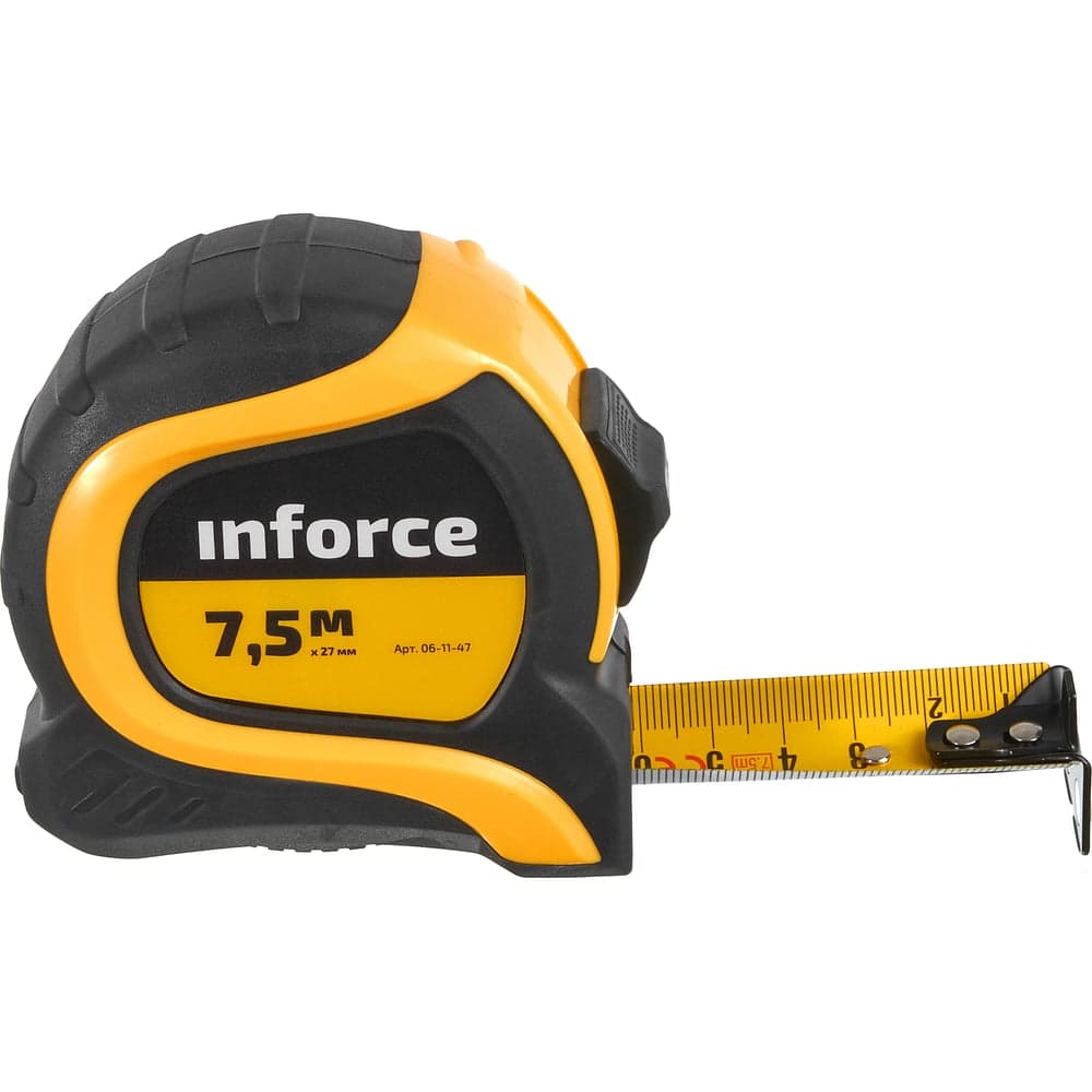 Измерительная рулетка с нейлоновой лентой и магнитным зацепом 7.5x27мм Inforce 06-11-47 — фото 4