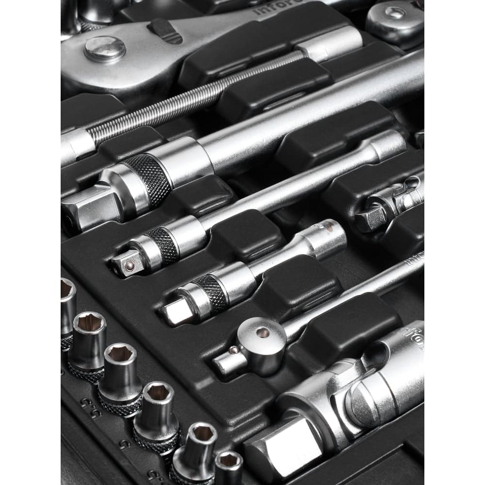 Набор инструментов 94 предмета 1/2", 1/4" Inforce, Сталь Cr-V, Профессиональный, 06-07-10 — фото 9