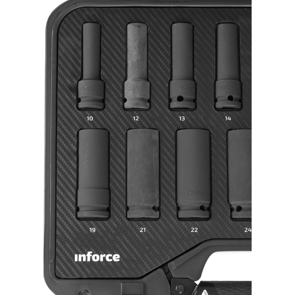 Набор торцевых ударных удлиненных головок Inforce (1/2"; 10-32 мм) 11-01-264 — фото 7