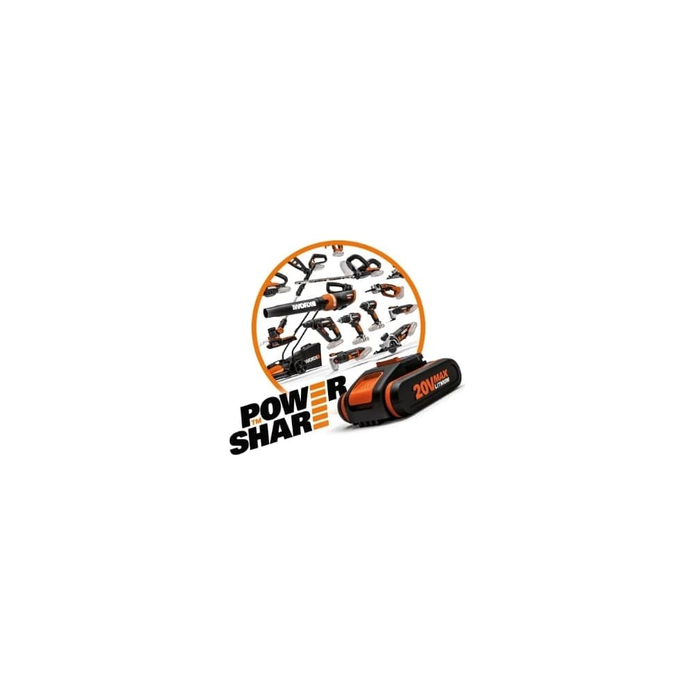 Перфоратор аккумуляторный WORX H3 WX390.9, 20В, без АКБ и ЗУ — фото 9