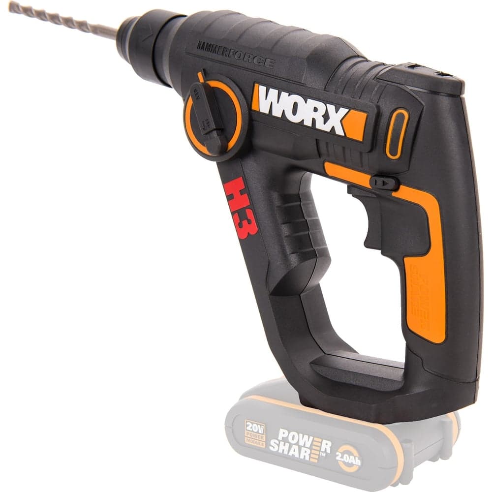 Перфоратор аккумуляторный WORX H3 WX390.9, 20В, без АКБ и ЗУ — фото 6