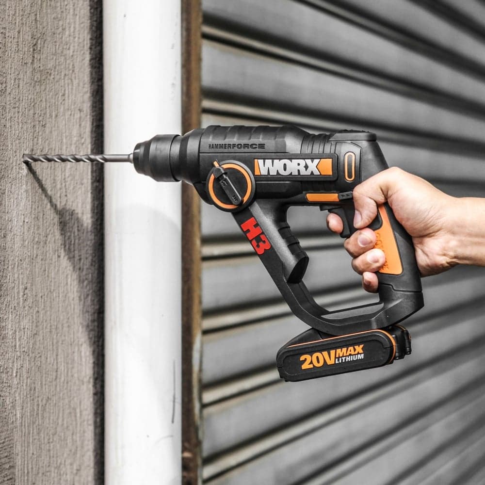 Перфоратор аккумуляторный WORX H3 WX390.9, 20В, без АКБ и ЗУ — фото 7