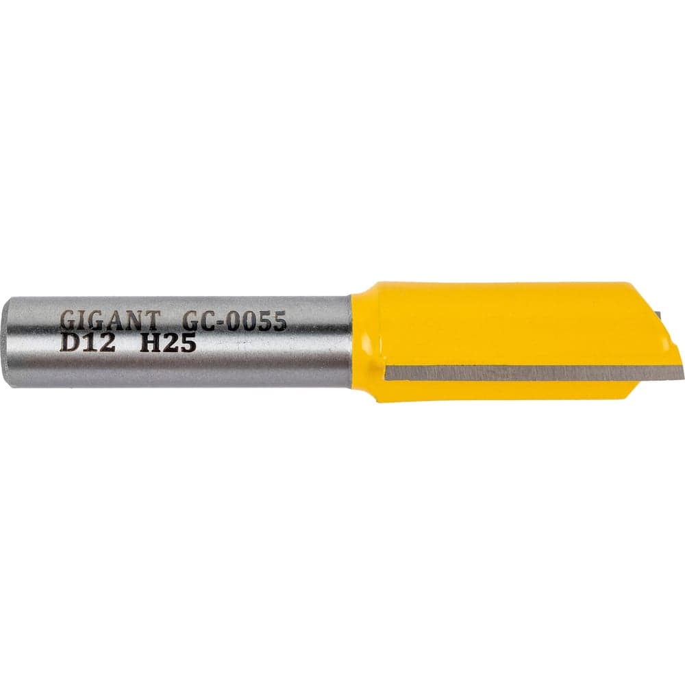 Фреза пазовая прямая D12 мм, H25 мм, хвостовик 8 мм Gigant GC-0055 — фото 2