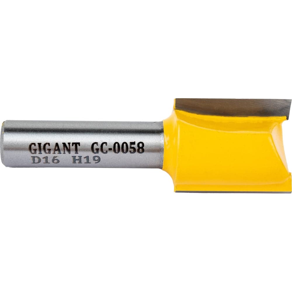 Фреза пазовая прямая D16 мм, H19 мм, хвостовик 8 мм Gigant GC-0058 — фото 2
