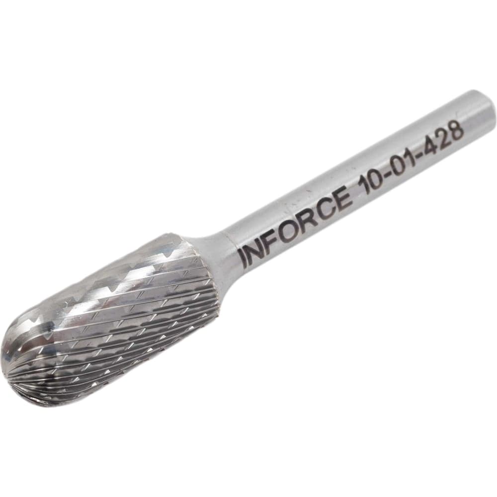 Бор-фреза форма С /цилиндр со сферическим концом/ DC 12х25/70 хв. 6 мм Inforce 10-01-428 — фото 3