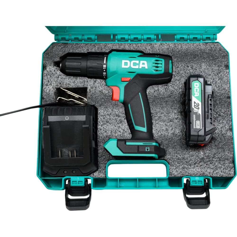 Аккумуляторная дрель-шуруповерт DCA 1 АКБ 2,0 А*ч, в кейсе ADJZ2035i13 (TYPE ADM) — фото 11