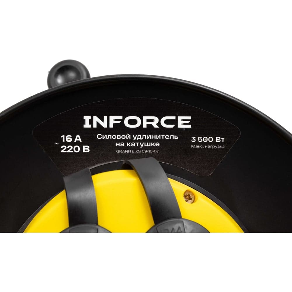 Силовой удлинитель Inforce на катушке, 4 гнезда, с/з ПВС 3х1,5 16A 20м IP44 GRANITE ZG 09-15-07 — фото 11