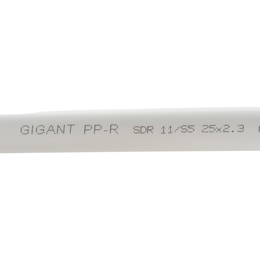 Труба Gigant PP-R белая PN10, Т 20 °С, 25x2.3 мм, 2 м GSG-2 — фото 2