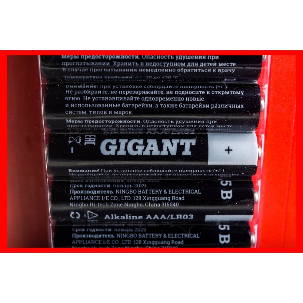 Батарейка Gigant Alkaline ААА/LR03 блистер 12 шт. GBA-3A-12 — фото 4